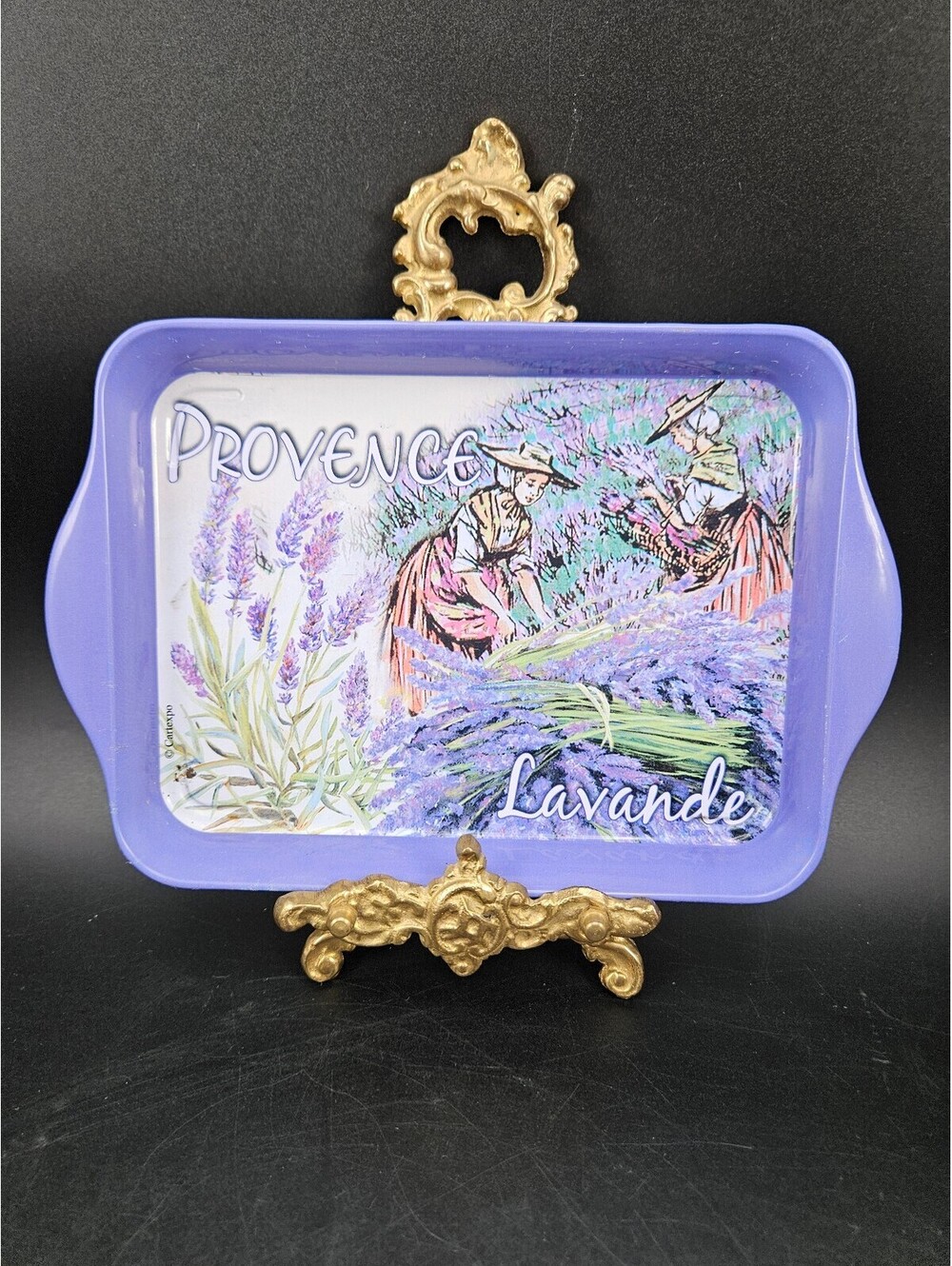 Cartexpo Provence Lavande Purple Metal Tray